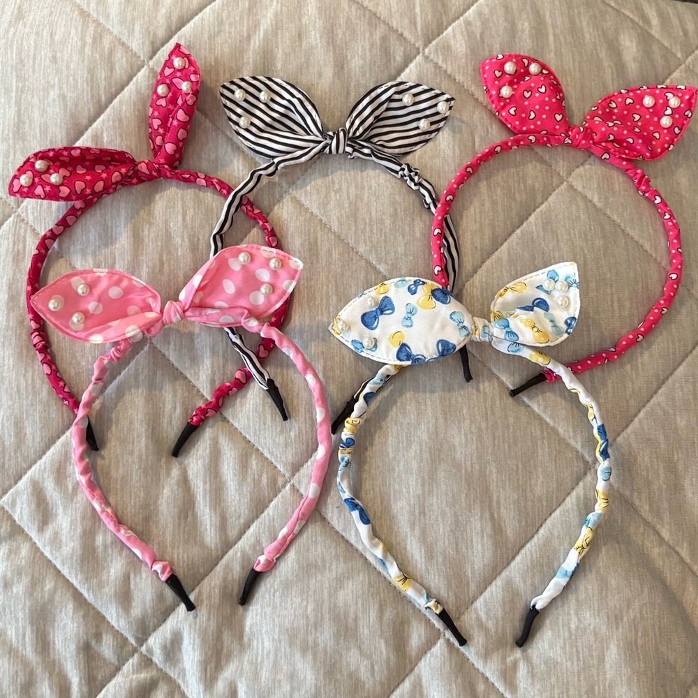 Set of 5 Patterned Bow Headbands